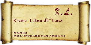 Kranz Liberátusz névjegykártya